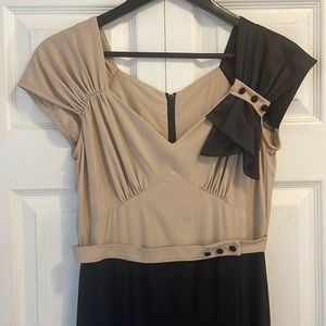 Vintage black and cream/beige dress